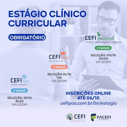 Estágio - CEFI - Centro De Estudos Da Família E Do Indivíduo De Porto ...