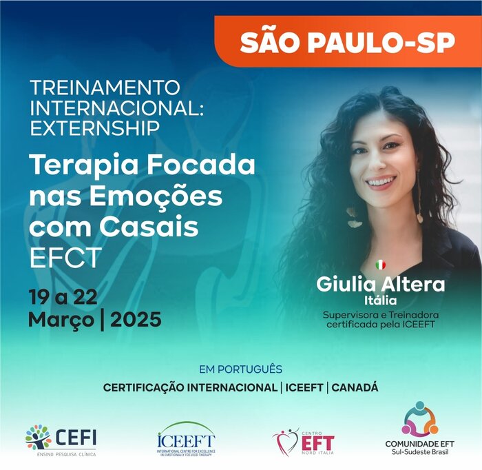 Externship: Treinamento Internacional em Terapia Focada nas Emoções (EFT) com Casais