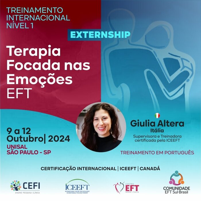 Externship: Treinamento Internacional em Terapia Focada nas Emoções (EFT)